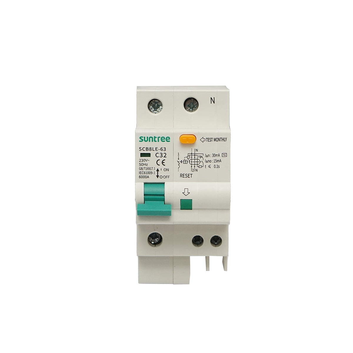 Differential safety 1P+N, 32A, 30mA Suntree