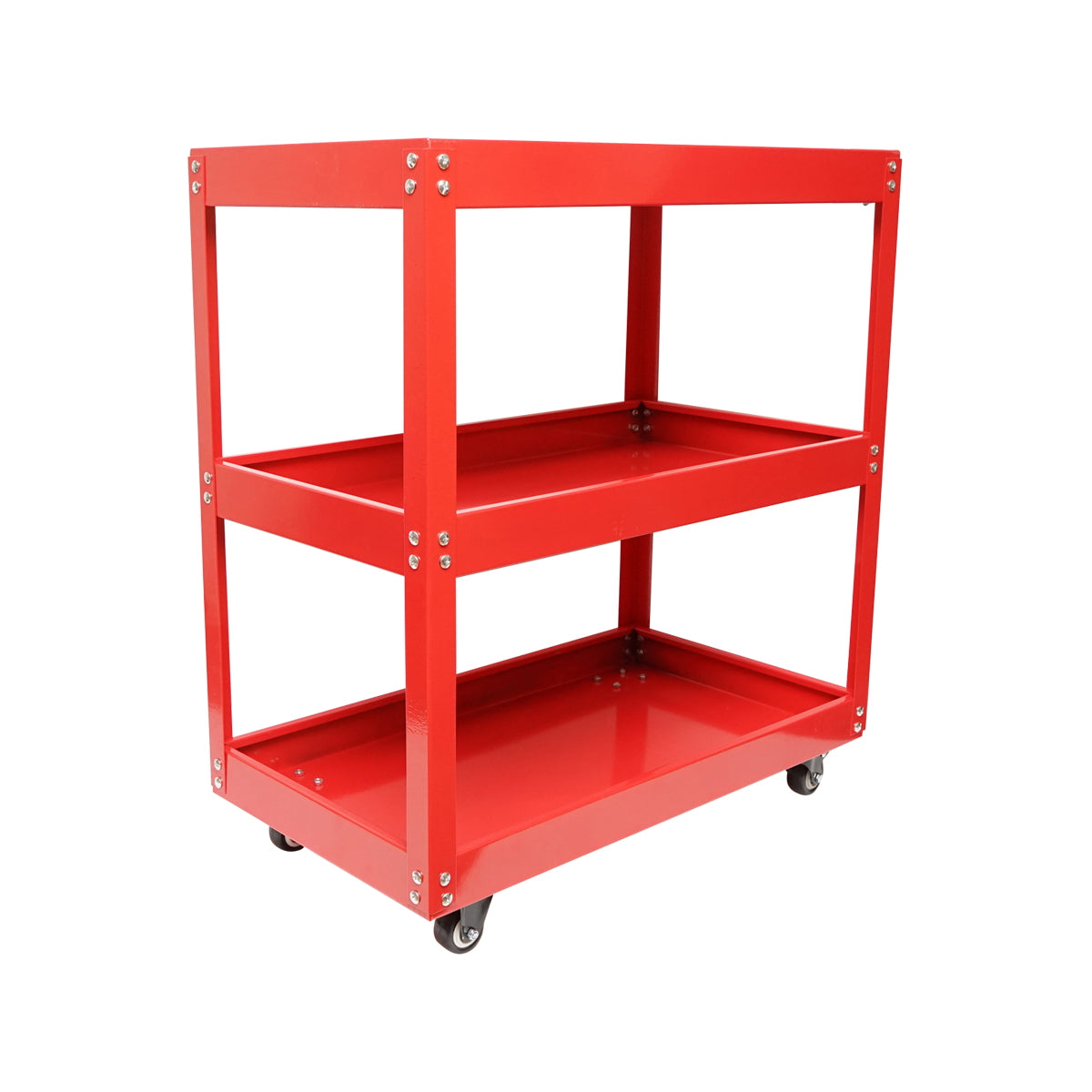 Metal cart on wheels with 3 shelves for tools 760x710x355mm