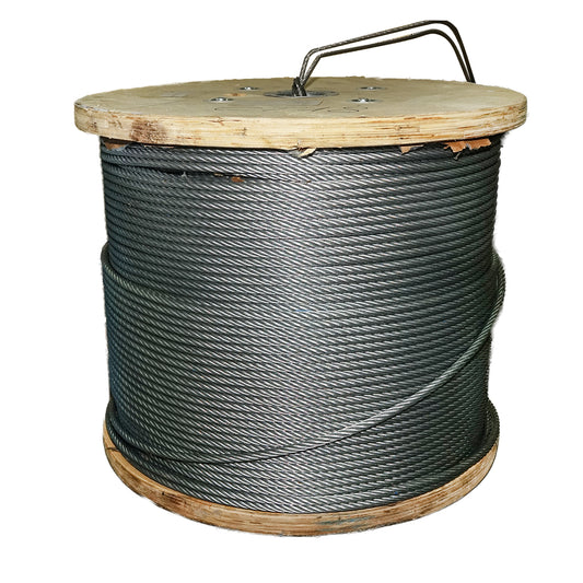 Steel winch cable 6x25 with a 13mm metal core, 1000m/roll