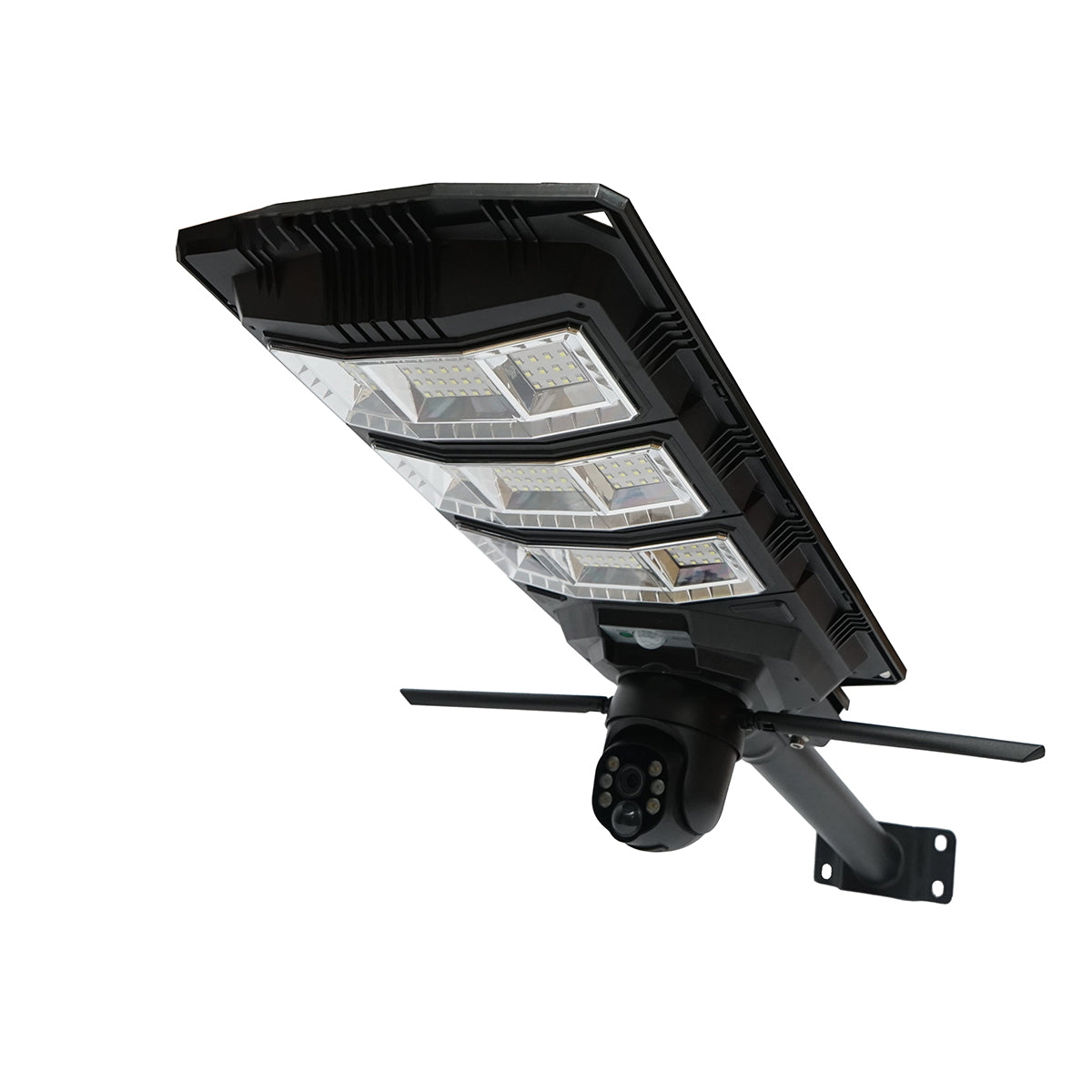 LED solar lamp 450W, 4 MP AI surveillance camera, WIFI, 4G SIM with 24W solar panel, LifePo4 18Ah battery, 360-degree rotation, night vision, human detection, V380 Pro application