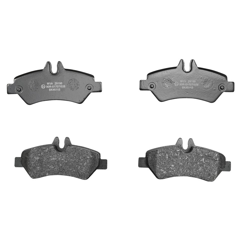 Brake pads for rear single axle for Mercedes Sprinter 906, VW Crafter OEM code 0044206920, 0E0698451 Breckner Germany