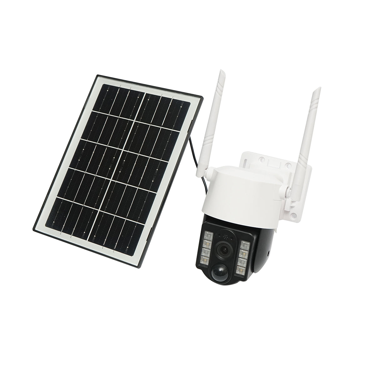 3MP surveillance camera, 4G rotating with 5W solar panel, PTZ, 1080P, motion sensor, night vision, V380 Pro application