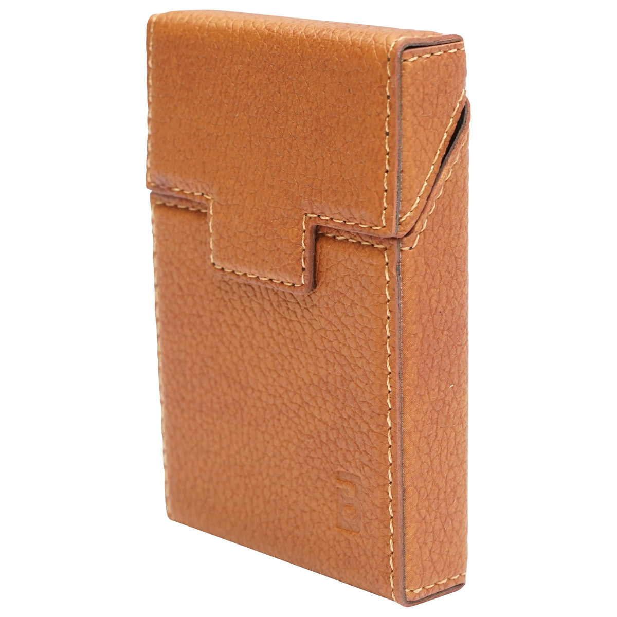 Brown leather case for cigarette pack P24 Breckner