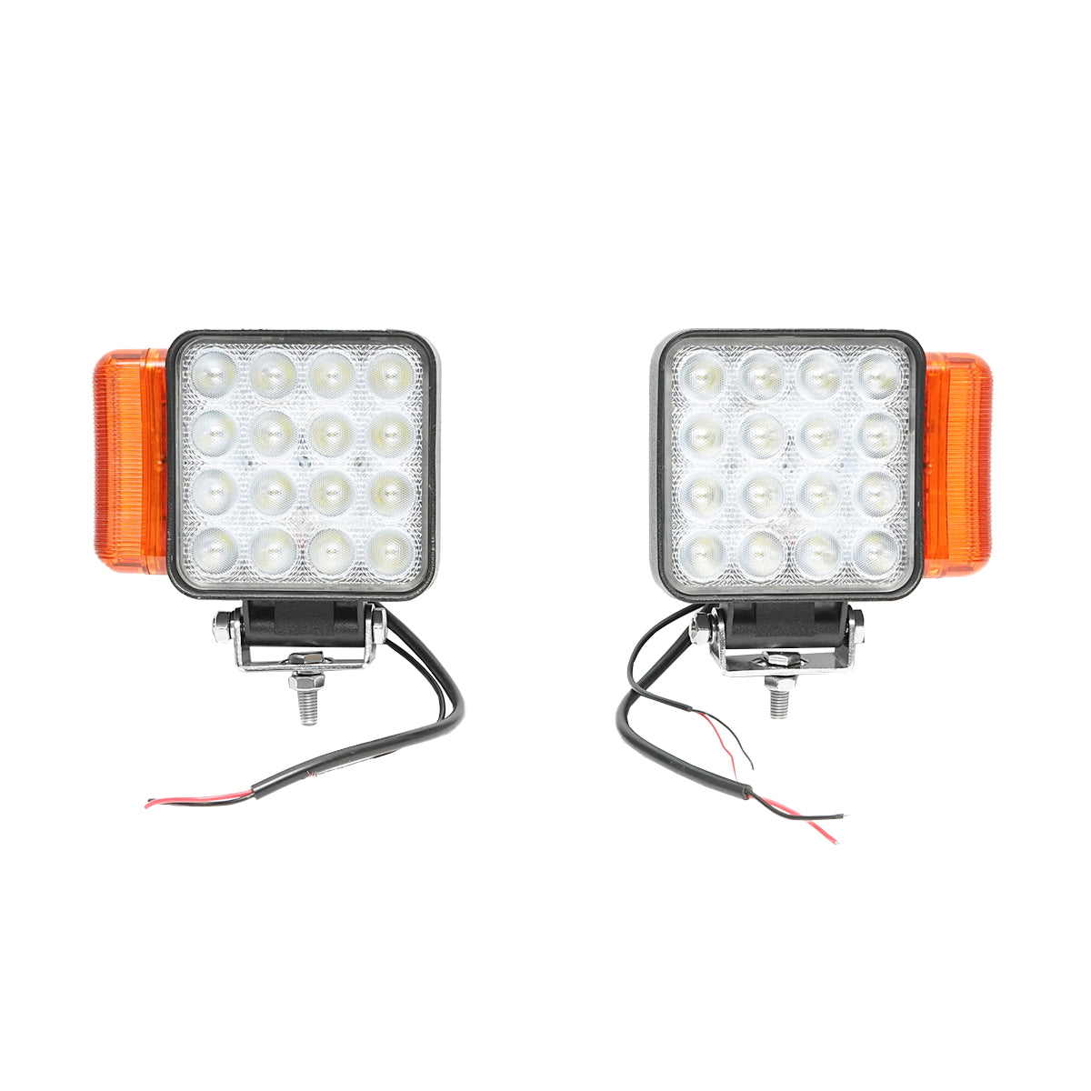 Set of LED headlights with right and left signaling, 16 LEDs, 12-24V, size 139x128x57mm, Breckner Germany