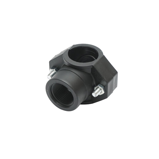 Compression connection clamp D32 mm. x 3/4 inch. PN10 for irrigation systems