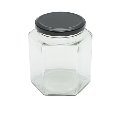Glass jar with lid for honey 730ml
