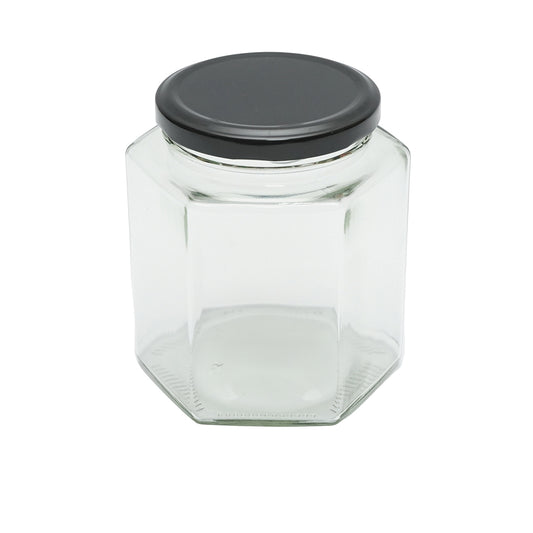 Glass jar with lid for honey 730ml