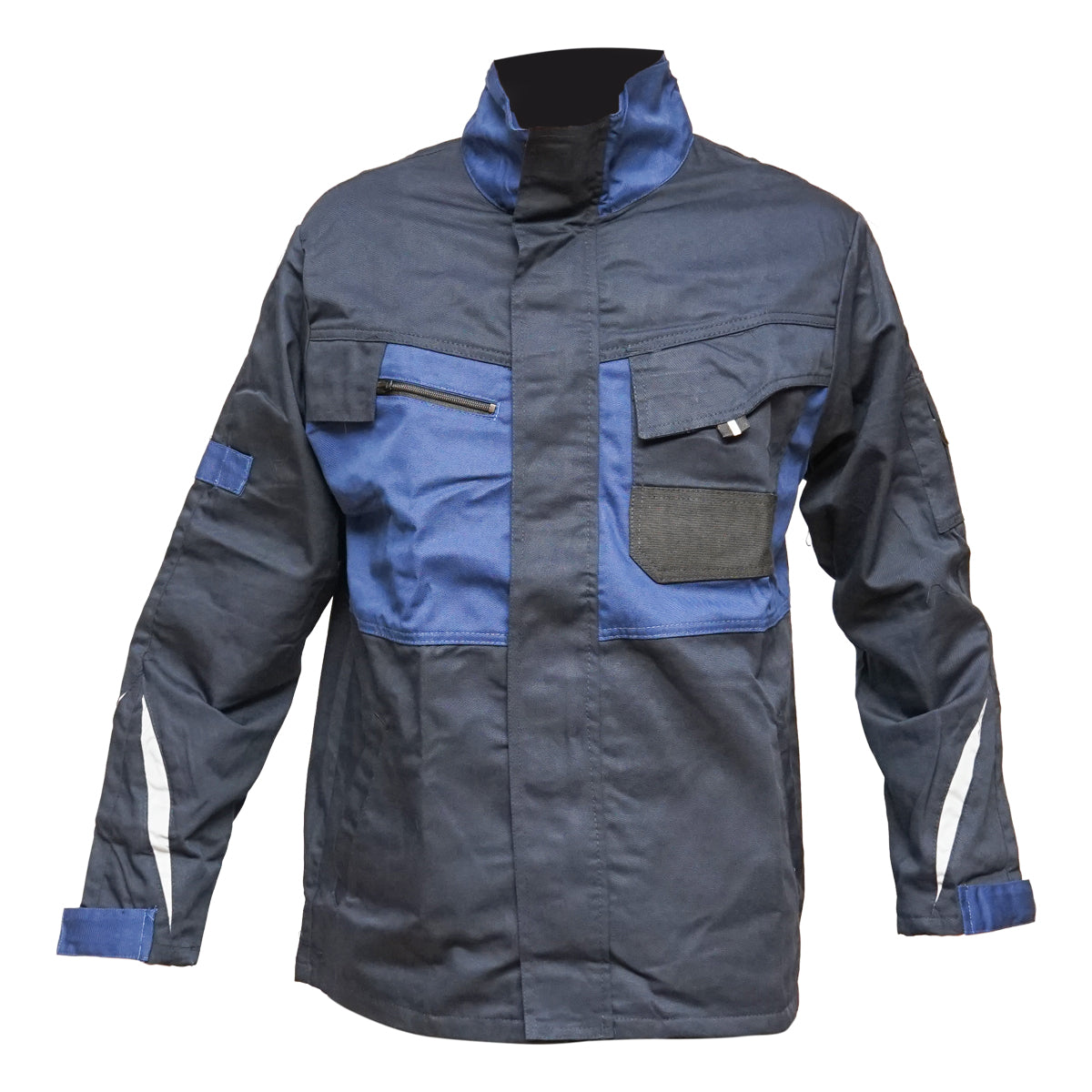 Navy blue polyester cotton work jacket S Breckner Germany