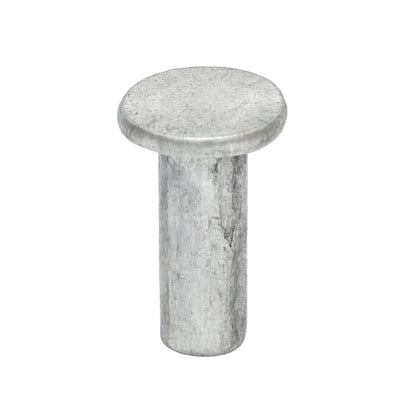 Solid aluminum rivet 4x8mm, head diameter 15mm