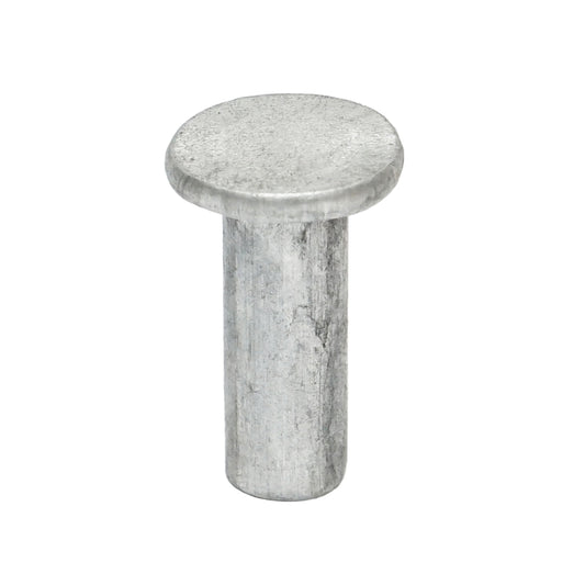 Solid aluminum rivet 4x8mm, head diameter 15mm