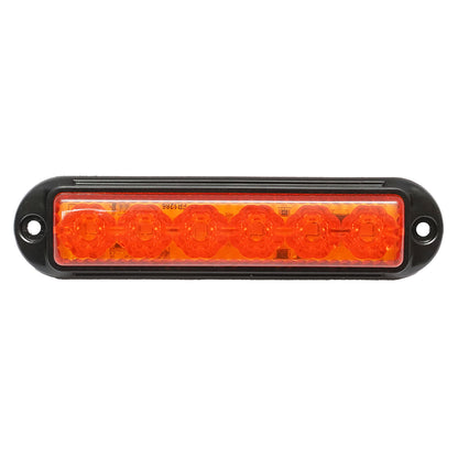 LED side marker lamp 12-24V, yellow 4 functions 155x37mm, black frame Breckner Germany
