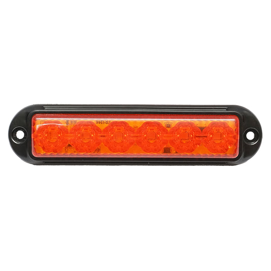 LED side marker lamp 12-24V, yellow 4 functions 155x37mm, black frame Breckner Germany