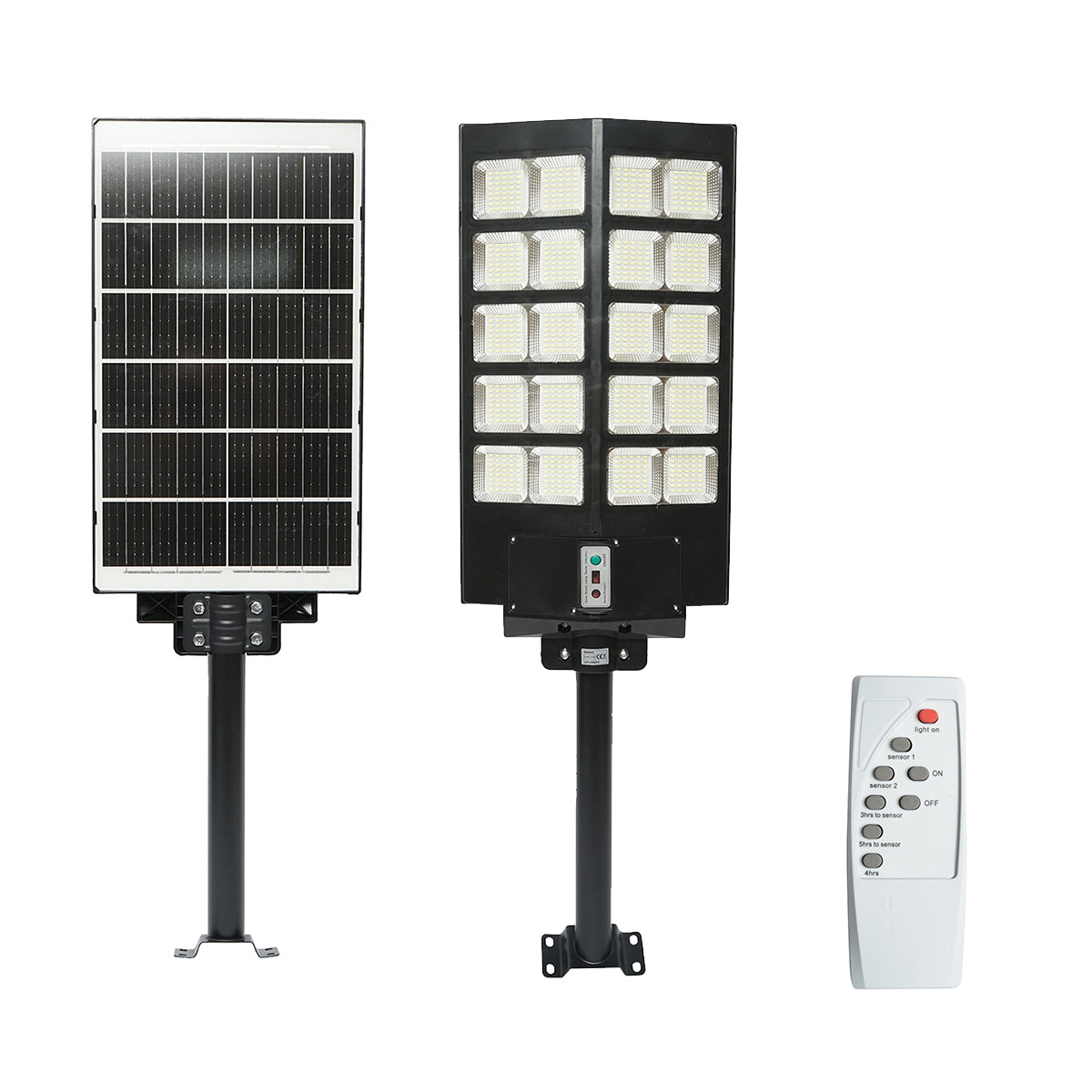 Solar LED lamp 400W street lighting 6500K with solar panel, remote control, motion sensor Breckner Germany