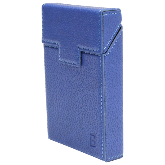 The blue leather case for the P27 Breckner cigarette pack