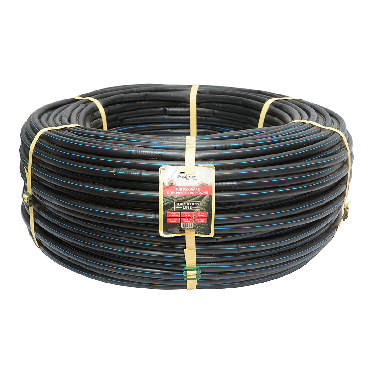 Drip irrigation pipe, roll 200M 4L/H, D16mm, step 30cm Breckner Germany