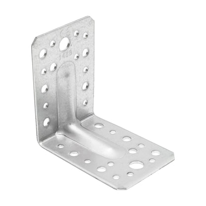 Bracket with reinforcement 90x90x65x2.5mm for solar panel roof mounting on metal sheet