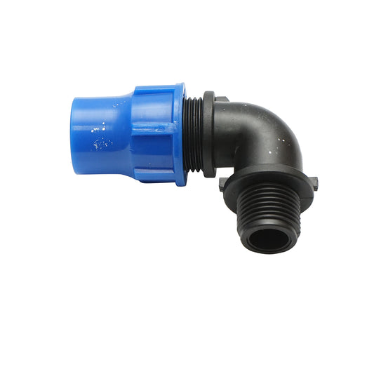 Cot compression fitting with external thread D20mmx1/2 for irrigation systems