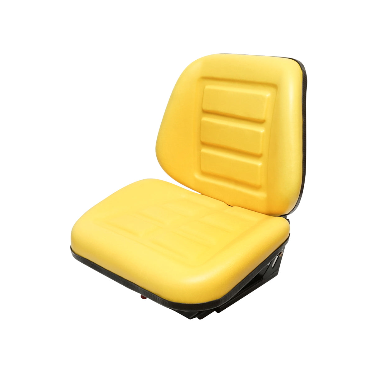 Universal yellow chair with triple adjustment and shock absorber for tractor U-445