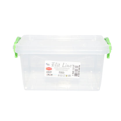 Storage box 1.5L with a plastic lid, transparent 210x140x100mm