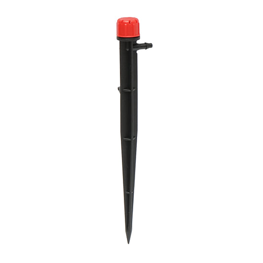 Adjustable micro sprinkler 0-70l/h with 15cm stake for irrigation systems