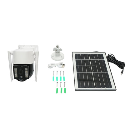 3MP surveillance camera, 4G rotating with 5W solar panel, PTZ, 1080P, motion sensor, night vision, V380 Pro application