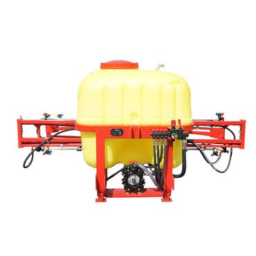 Herbicide sprayer with a 600L tank and 12m boom, with 25 triple nozzles