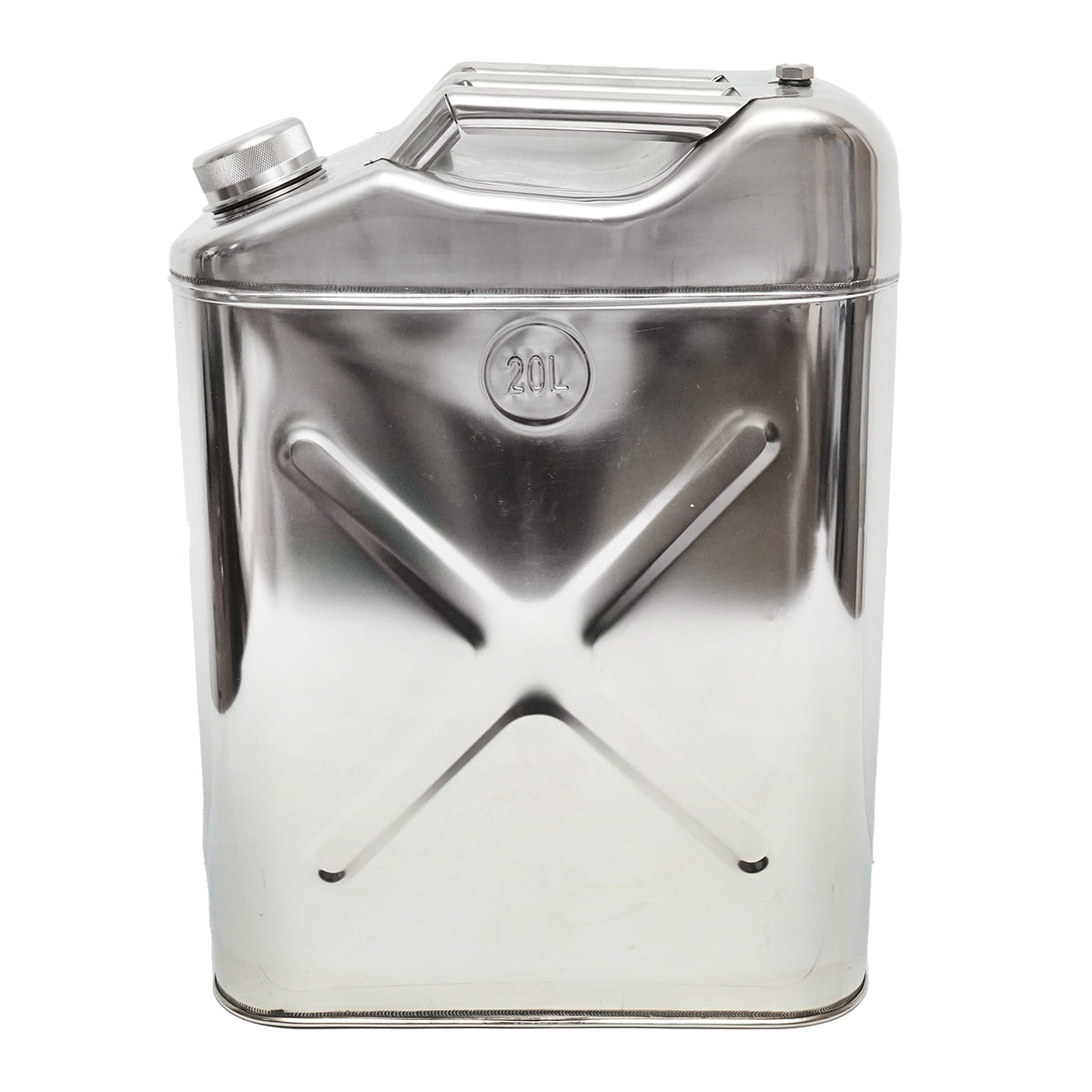 Stainless steel canister 20L with flexible hose and screw cap
