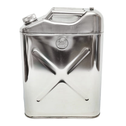 Stainless steel canister 20L with flexible hose and screw cap
