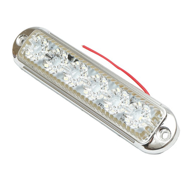 Slim white chrome LED side marker lamp 12-24V, yellow FR1286CR Breckner Germany