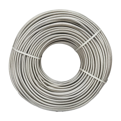Roll of 250m flexible corrugated stainless steel pipe DN12 for residential solar installations