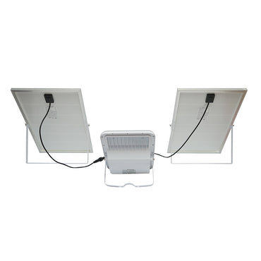 LED lamp with solar panels 50W projector 150W remote control, battery 3.2V/40Ah Breckner Germany
