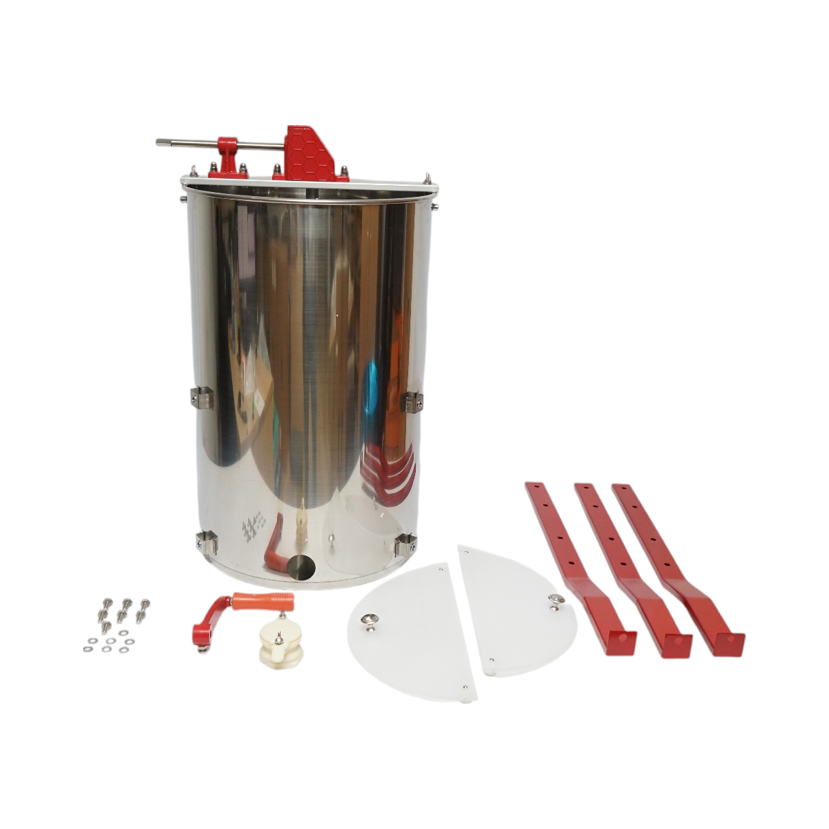 Manual beekeeping centrifuge, stainless steel honey extractor with 3 frames