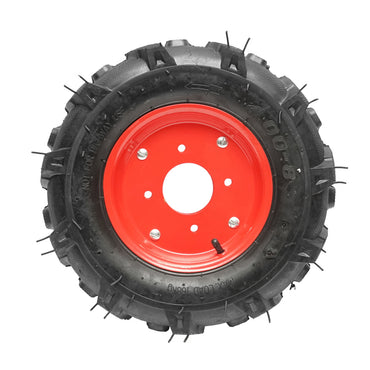 Complete wheel 400/8 R1 4PR with red rim