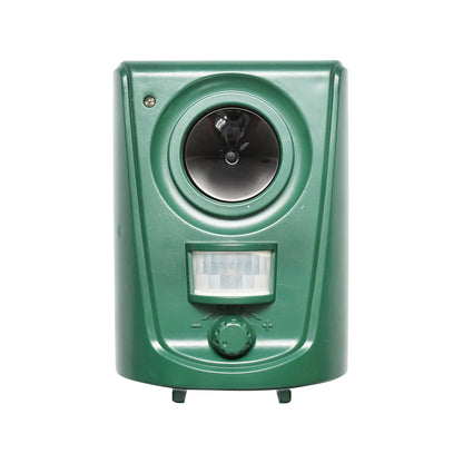 Ultrasonic device with motion sensor to scare away dogs, cats, and foxes Baisan