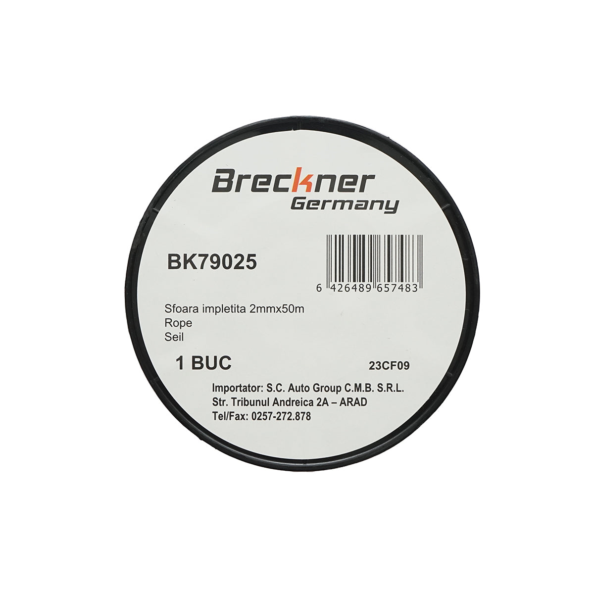 Braided rope 2mmx50m, red/white Breckner Germany