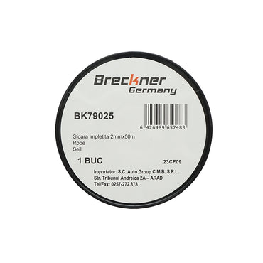 Braided rope 2mmx50m, red/white Breckner Germany