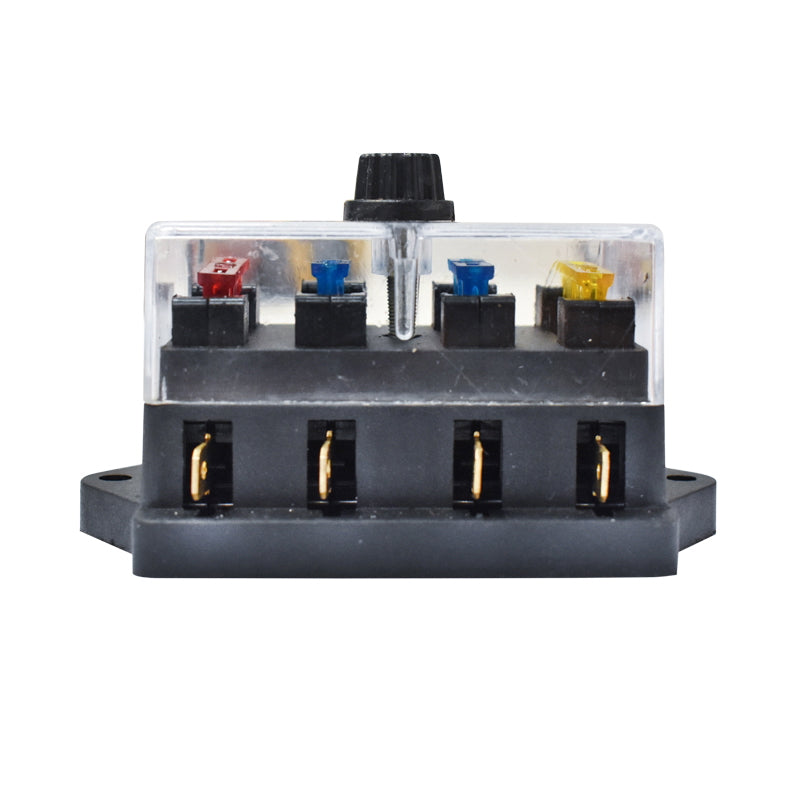 Flat fuse box with 4 poles U-445