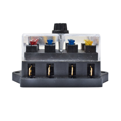 Flat fuse box with 4 poles U-445