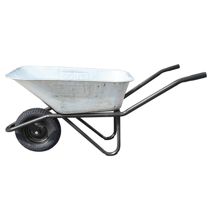 100L metal wheelbarrow with pneumatic wheel 400/8 and galvanized tub 895X642X298mm Thor