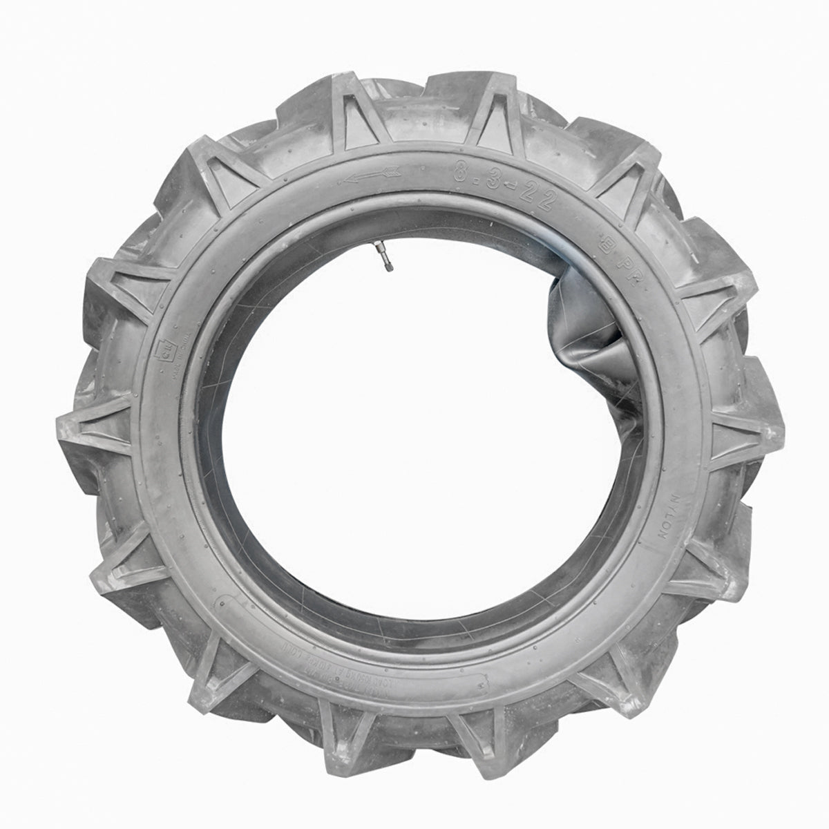 Agricultural tire 8.3-22 high tread 8PR TT R1 tube included