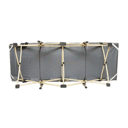 Foldable camping bed, gray camping 190x66x42 cm Breckner Germany