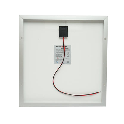 30W photovoltaic monocrystalline solar panel with a 90cm connection cable and maximum voltage of 18V 420x405x25mm Breckner Germany