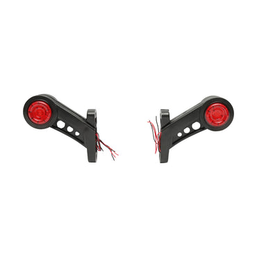 Set of side marker lamps with LED 12-24V, red-white, flexible PVC Breckner Germany