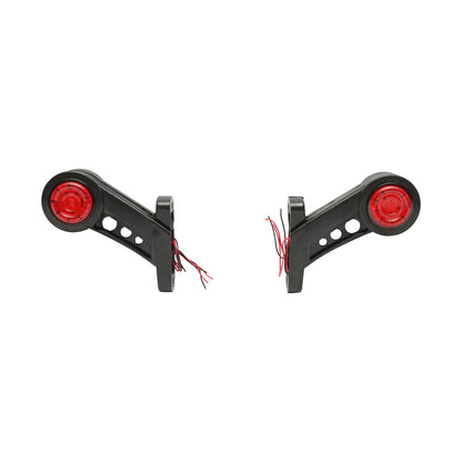 Set of side marker lamps with LED 12-24V, red-white, flexible PVC Breckner Germany