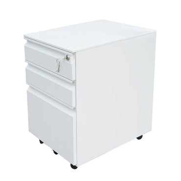 Classifier, metal filing cabinet 3 drawers with wheels 600X390X520mm, RAL7035 Breckner Germany