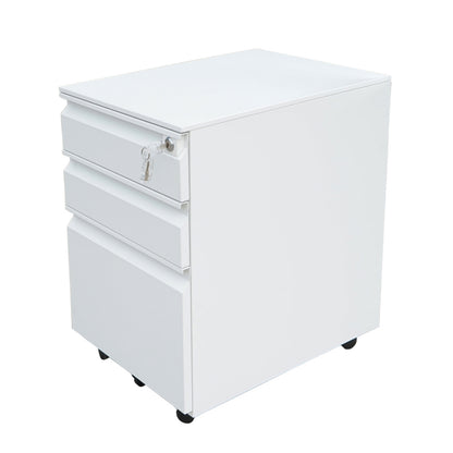 Classifier, metal filing cabinet 3 drawers with wheels 600X390X520mm, RAL7035 Breckner Germany