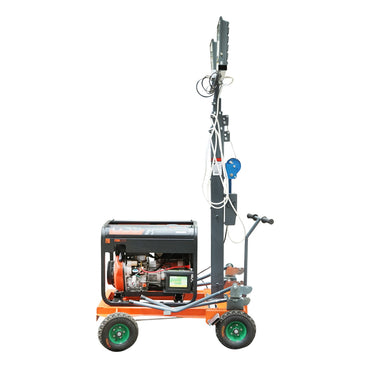 Mobile LED lighting tower, telescopic 4x200W 4.5KW height 1800-4800mm with diesel generator