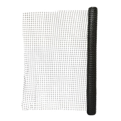 Boundary fence mesh 90cmx10m with holes 20x20mm, black