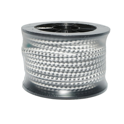 Roll of black-white elastic wire 7mm, 3x0.3mm SS stainless steel, 4.5 Ohm/m 25m electric fence Breckner Germany