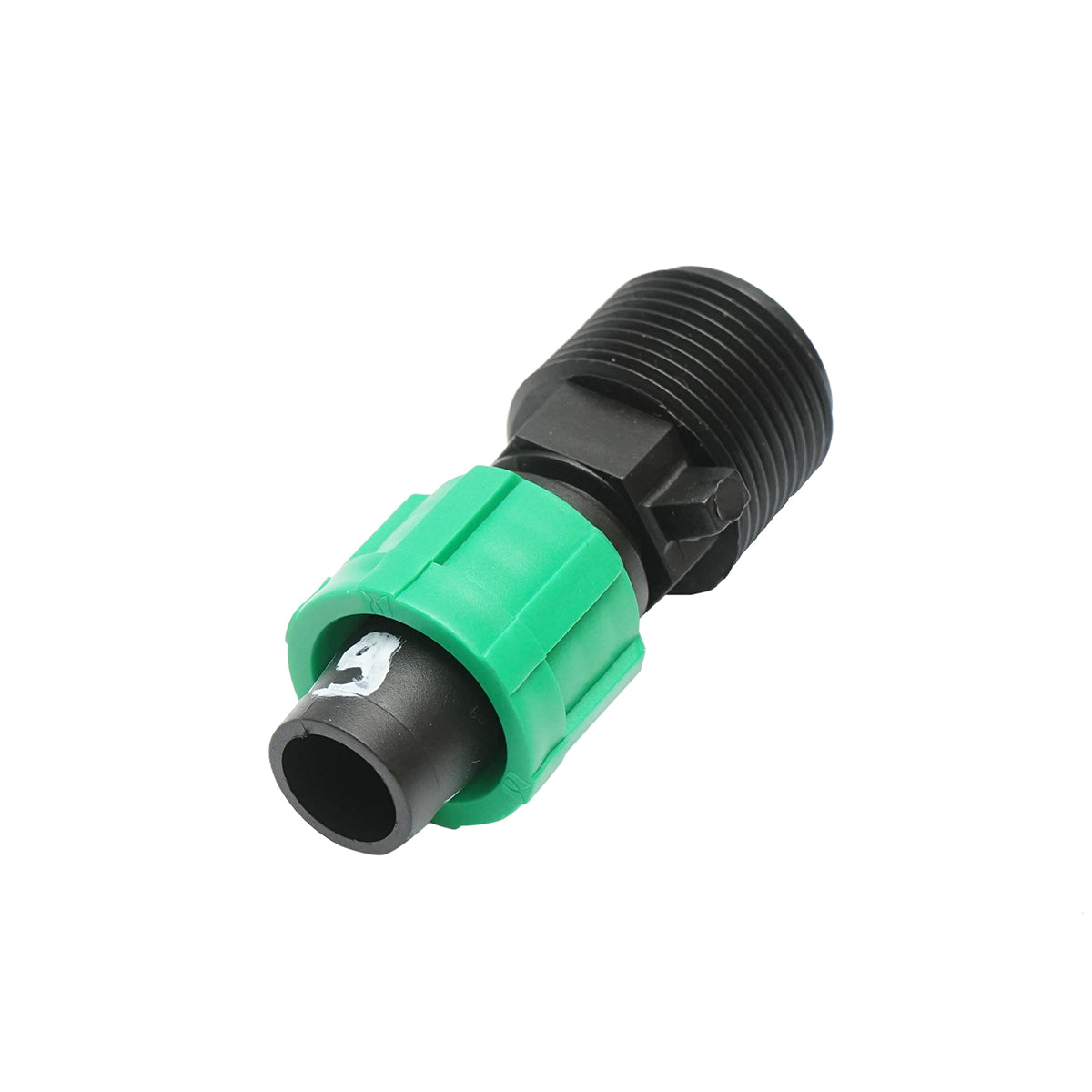 Connector for joining tubing, drip tape D17mmx3/4 external thread for irrigation systems